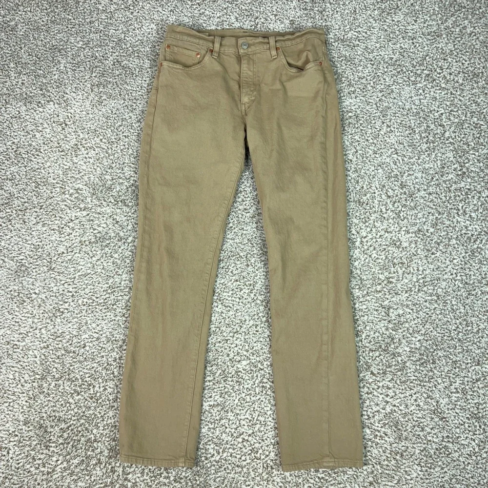 Levis 511 Jeans Mens 32x32 Tan Khaki Slim Fit Casual Premium Twill Work Basic